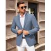 imageCOOFANDY Men Casual Blazer Sport Coats Slim Fit Lightweight Business Two Button Suit JacketsGrey Blue