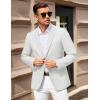 imageCOOFANDY Men Casual Blazer Sport Coats Slim Fit Lightweight Business Two Button Suit JacketsWhite