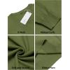 imageCOOFANDY Men Casual V Neck Sweater Ribbed Knit Slim Fit Long Sleeve Pullover TopArmy Green