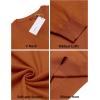 imageCOOFANDY Men Casual V Neck Sweater Ribbed Knit Slim Fit Long Sleeve Pullover TopBrown
