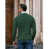 imageCOOFANDY Men Casual V Neck Sweater Ribbed Knit Slim Fit Long Sleeve Pullover TopGreen
