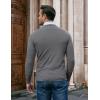 imageCOOFANDY Men Casual V Neck Sweater Ribbed Knit Slim Fit Long Sleeve Pullover TopGrey