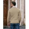 imageCOOFANDY Men Casual V Neck Sweater Ribbed Knit Slim Fit Long Sleeve Pullover TopKhaki