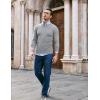 imageCOOFANDY Men Casual V Neck Sweater Ribbed Knit Slim Fit Long Sleeve Pullover TopLight Grey