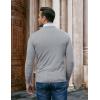 imageCOOFANDY Men Casual V Neck Sweater Ribbed Knit Slim Fit Long Sleeve Pullover TopLight Grey