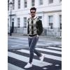 imageCOOFANDY Men Casual V Neck Sweater Ribbed Knit Slim Fit Long Sleeve Pullover TopPattern 10