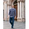imageCOOFANDY Men Casual V Neck Sweater Ribbed Knit Slim Fit Long Sleeve Pullover TopPattern 5
