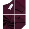 imageCOOFANDY Men Casual V Neck Sweater Ribbed Knit Slim Fit Long Sleeve Pullover TopPurple