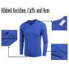 imageCOOFANDY Men Casual V Neck Sweater Ribbed Knit Slim Fit Long Sleeve Pullover TopRoyal Blue