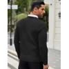 imageCOOFANDY Men Dress Crewneck Sweater Pullover Knit Long Sleeve Casual Slim Fit SweaterBlack