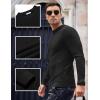 imageCOOFANDY Men Dress Crewneck Sweater Pullover Knit Long Sleeve Casual Slim Fit SweaterBlack