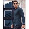 imageCOOFANDY Men Dress Crewneck Sweater Pullover Knit Long Sleeve Casual Slim Fit SweaterBlue