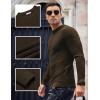 imageCOOFANDY Men Dress Crewneck Sweater Pullover Knit Long Sleeve Casual Slim Fit SweaterBrown