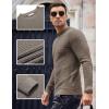 imageCOOFANDY Men Dress Crewneck Sweater Pullover Knit Long Sleeve Casual Slim Fit SweaterDark Brown