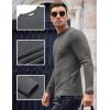 imageCOOFANDY Men Dress Crewneck Sweater Pullover Knit Long Sleeve Casual Slim Fit SweaterDark Gray