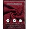 imageCOOFANDY Men Dress Crewneck Sweater Pullover Knit Long Sleeve Casual Slim Fit SweaterDark Red