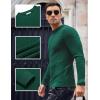 imageCOOFANDY Men Dress Crewneck Sweater Pullover Knit Long Sleeve Casual Slim Fit SweaterGreen