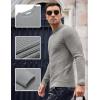 imageCOOFANDY Men Dress Crewneck Sweater Pullover Knit Long Sleeve Casual Slim Fit SweaterLight Gray
