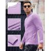 imageCOOFANDY Men Dress Crewneck Sweater Pullover Knit Long Sleeve Casual Slim Fit SweaterPurple