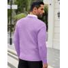 imageCOOFANDY Men Dress Crewneck Sweater Pullover Knit Long Sleeve Casual Slim Fit SweaterPurple