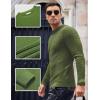 imageCOOFANDY Men Dress Crewneck Sweater Pullover Knit Long Sleeve Casual Slim Fit SweaterSeaweed Green