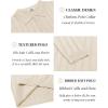 imageCOOFANDY Men Knit Long Sleeve Polo Shirts Casual Dress Collared Sweater Pullover Button Down Golf Polo ShirtsBeige
