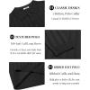 imageCOOFANDY Men Knit Long Sleeve Polo Shirts Casual Dress Collared Sweater Pullover Button Down Golf Polo ShirtsBlack