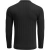 imageCOOFANDY Men Knit Long Sleeve Polo Shirts Casual Dress Collared Sweater Pullover Button Down Golf Polo ShirtsBlack