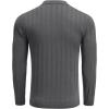 imageCOOFANDY Men Knit Long Sleeve Polo Shirts Casual Dress Collared Sweater Pullover Button Down Golf Polo ShirtsDark Grey
