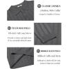 imageCOOFANDY Men Knit Long Sleeve Polo Shirts Casual Dress Collared Sweater Pullover Button Down Golf Polo ShirtsDark Grey
