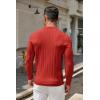 imageCOOFANDY Men Knit Long Sleeve Polo Shirts Casual Dress Collared Sweater Pullover Button Down Golf Polo ShirtsDark Red