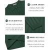 imageCOOFANDY Men Knit Long Sleeve Polo Shirts Casual Dress Collared Sweater Pullover Button Down Golf Polo ShirtsGreen