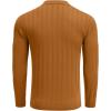 imageCOOFANDY Men Knit Long Sleeve Polo Shirts Casual Dress Collared Sweater Pullover Button Down Golf Polo ShirtsLight Brown