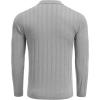 imageCOOFANDY Men Knit Long Sleeve Polo Shirts Casual Dress Collared Sweater Pullover Button Down Golf Polo ShirtsLight Grey