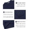 imageCOOFANDY Men Knit Long Sleeve Polo Shirts Casual Dress Collared Sweater Pullover Button Down Golf Polo ShirtsNavy Blue