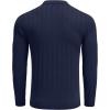imageCOOFANDY Men Knit Long Sleeve Polo Shirts Casual Dress Collared Sweater Pullover Button Down Golf Polo ShirtsNavy Blue