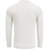 imageCOOFANDY Men Knit Long Sleeve Polo Shirts Casual Dress Collared Sweater Pullover Button Down Golf Polo ShirtsWhite