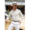 imageCOOFANDY Men Knit Long Sleeve Polo Shirts Casual Dress Collared Sweater Pullover Button Down Golf Polo ShirtsWhite