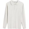 imageCOOFANDY Men Knit Long Sleeve Polo Shirts Casual Dress Collared Sweater Pullover Button Down Golf Polo ShirtsWhite