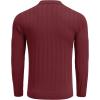 imageCOOFANDY Men Knit Long Sleeve Polo Shirts Casual Dress Collared Sweater Pullover Button Down Golf Polo ShirtsWine Red