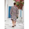 imageCOOFANDY Men Lightweight 2 Piece Kimono Robe with Shorts Japanese Robes Casual Open Front Long Cardigan With BeltGreenpaisley Print