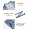 imageCOOFANDY Men Lightweight 2 Piece Kimono Robe with Shorts Japanese Robes Casual Open Front Long Cardigan With BeltNavy Blueplaid