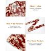 imageCOOFANDY Men Lightweight 2 Piece Kimono Robe with Shorts Japanese Robes Casual Open Front Long Cardigan With BeltRedleaves