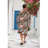 imageCOOFANDY Men Lightweight 2 Piece Kimono Robe with Shorts Japanese Robes Casual Open Front Long Cardigan With BeltWhiteluxury Print