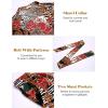 imageCOOFANDY Men Lightweight 2 Piece Kimono Robe with Shorts Japanese Robes Casual Open Front Long Cardigan With BeltWhiteluxury Print