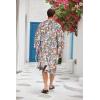 imageCOOFANDY Men Lightweight 2 Piece Kimono Robe with Shorts Japanese Robes Casual Open Front Long Cardigan With BeltWhitepaisley Print