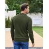 imageCOOFANDY Men Mock Neck Button Sweater Casual Knitted Sweaters Fashion Henley SweaterArmy Green