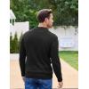 imageCOOFANDY Men Mock Neck Button Sweater Casual Knitted Sweaters Fashion Henley SweaterBlack