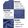 imageCOOFANDY Men Mock Neck Button Sweater Casual Knitted Sweaters Fashion Henley SweaterBlue