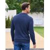imageCOOFANDY Men Mock Neck Button Sweater Casual Knitted Sweaters Fashion Henley SweaterBlue